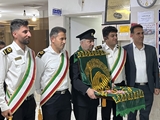 حضور کاروان زیر سایه خورشید در بیمارستان امام جعفر صادق (ع) و پرچم گردانی در بخش‌های درمانی