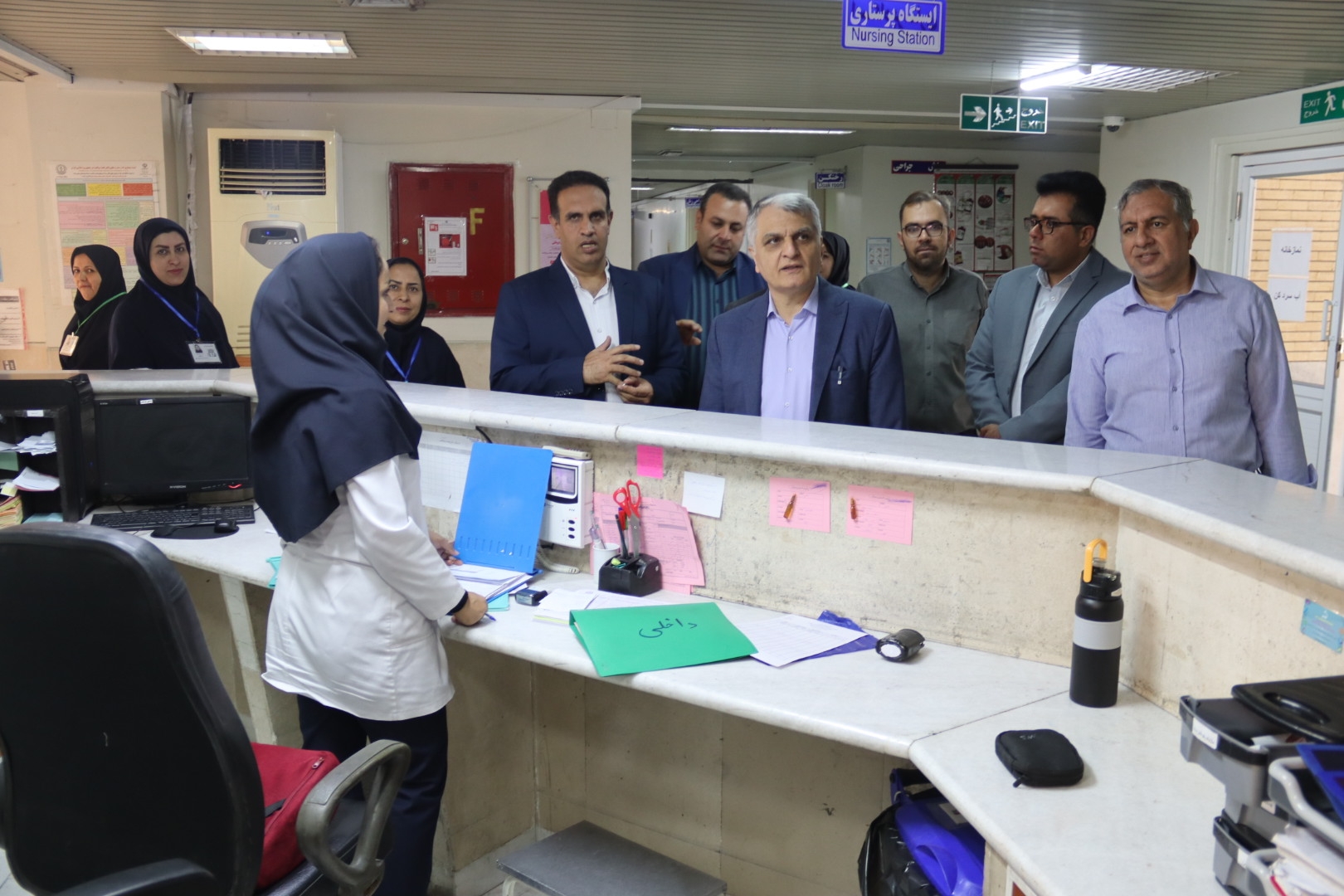 بازدید دکتر نیاکان از بخشهای مختلف بیمارستان امام جعفر صادق(ع) پاسارگاد